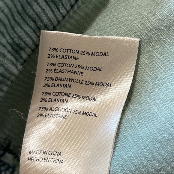 Anthropologie Pilcro The Icon Corduroy Flare Mid Rise Jeans Mint Green size 28 - Picture 9 of 9